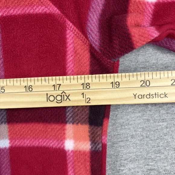 Eddie Bauer Women's Fleece Pullover Sweatshirt Sz Small Red Plaid Mock Neck NWOT - Picture 5 of 8